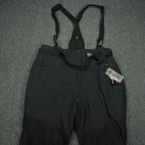 Cabelas Bibs Mens 3XL Black Overalls Goretex Lined Waterproof Fishing Hunting